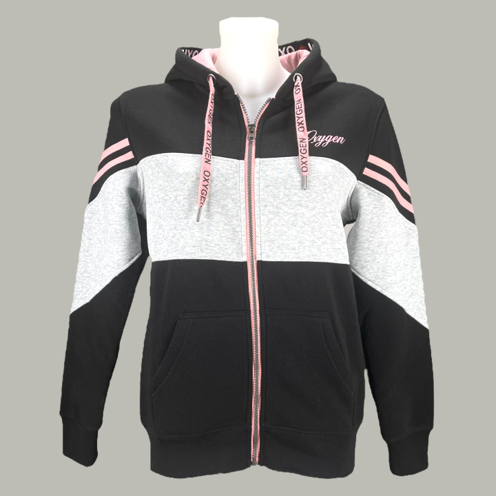 FF10-904 BLK ZIP UP HOODIE – Oxygen Collections Inc.