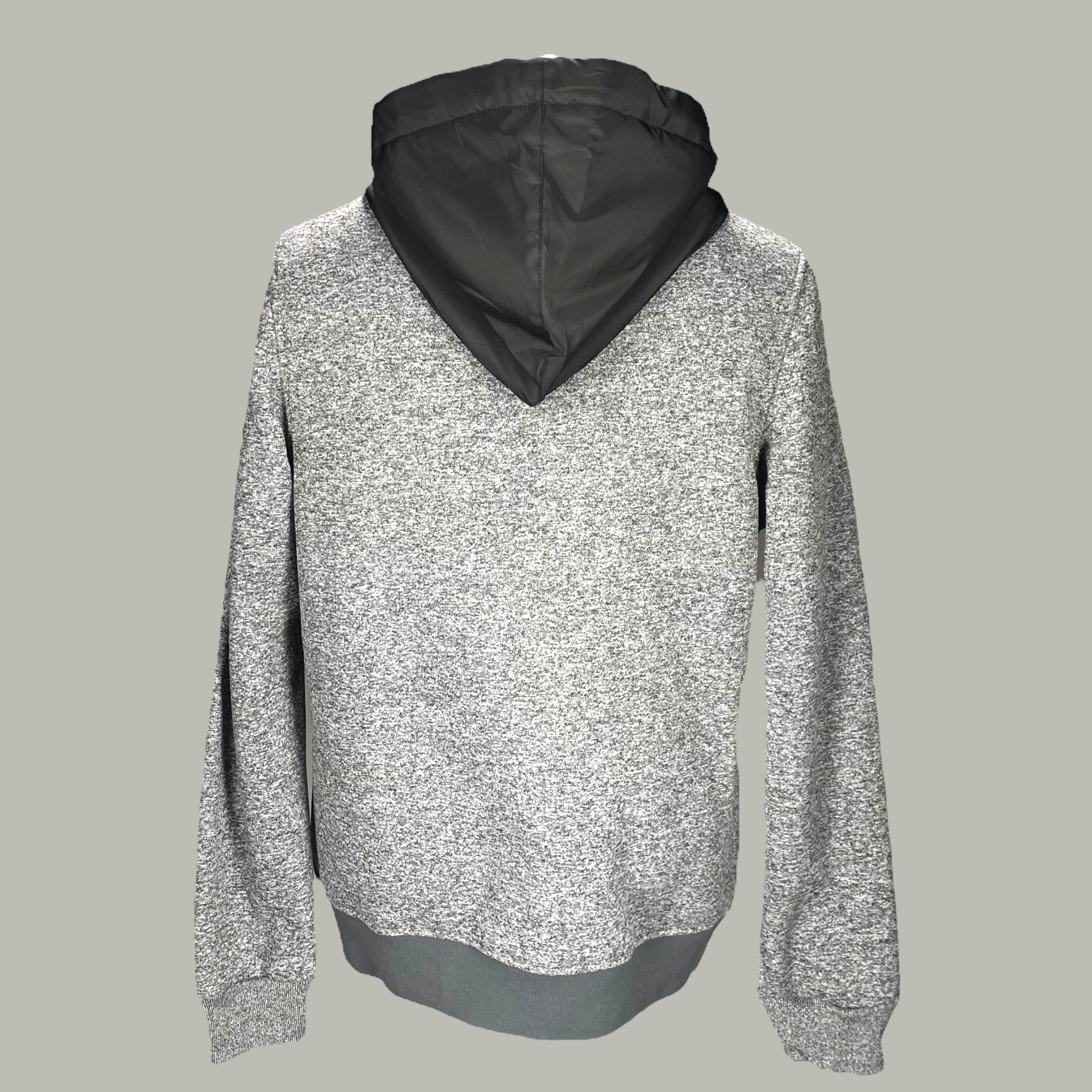 MS100-438GREY BLK HOODY WITH CORD