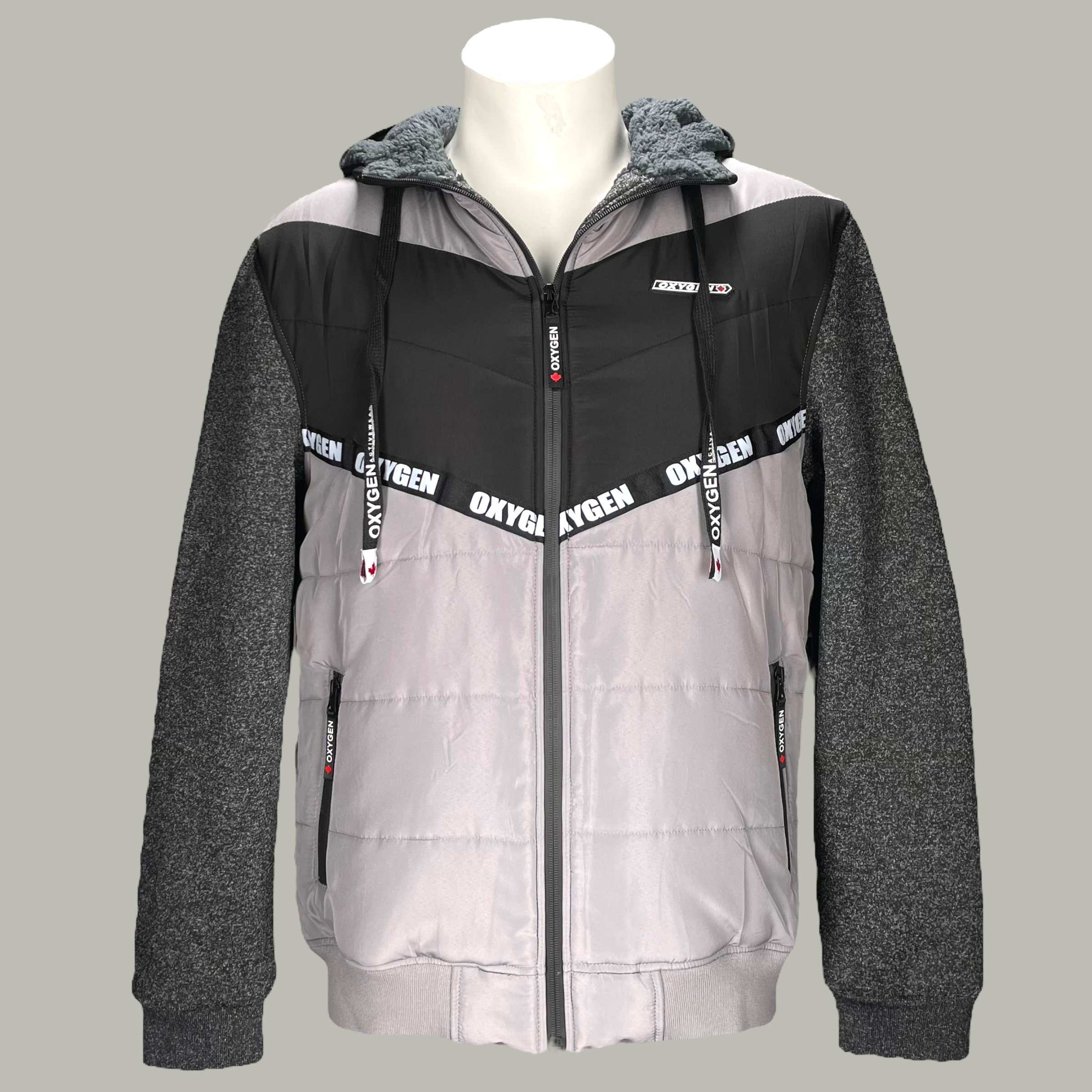 MS100-442 GREY HOODY WITH CORD